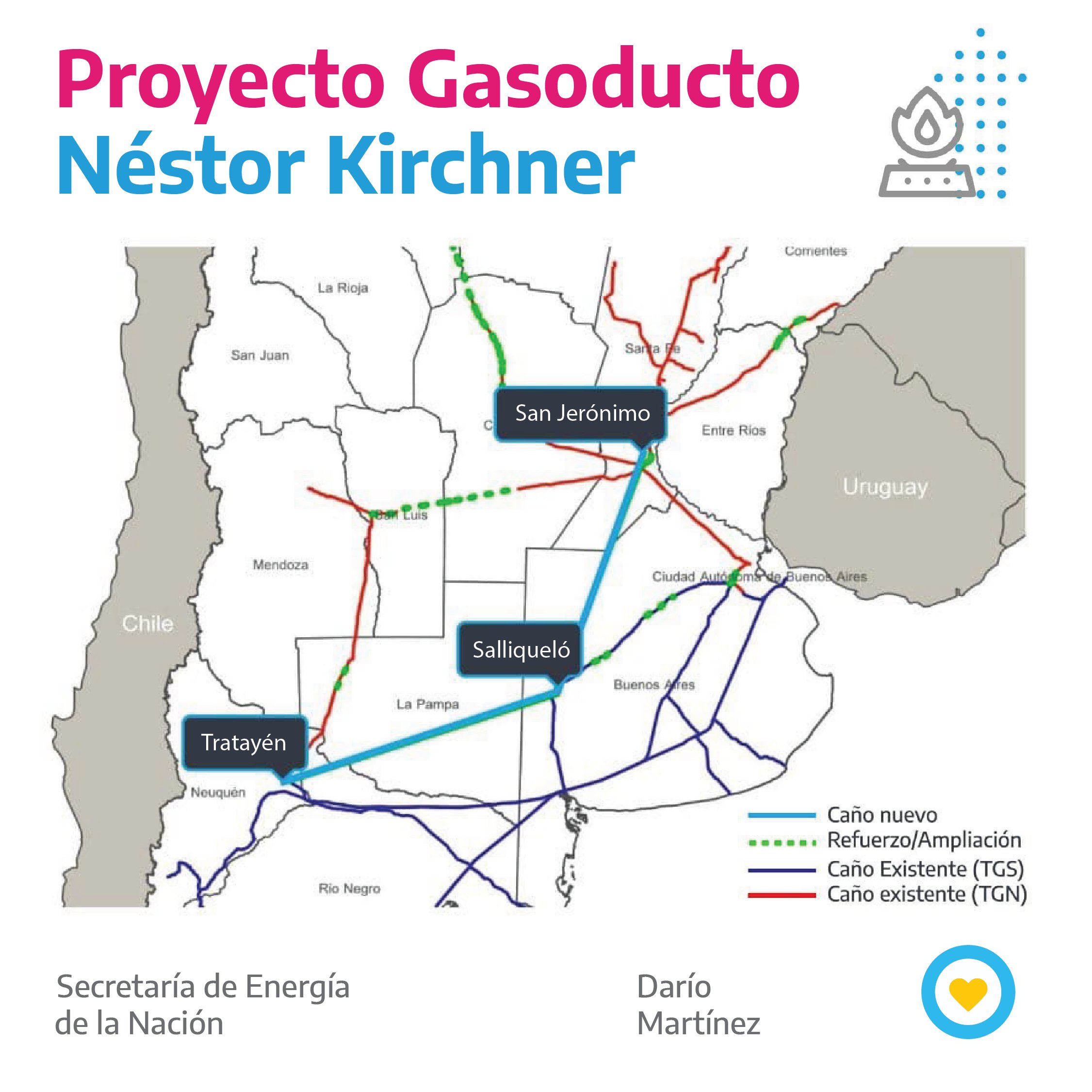 mapa gasoducto kirchner
