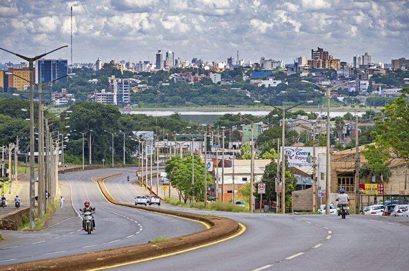 Encarnación, la capital del Departamento de Itapúa, en Paraguay