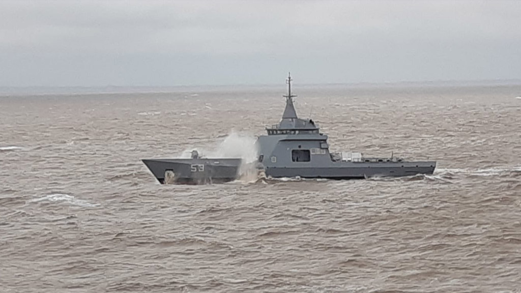 Ya navega por aguas nacionales el patrullero oceánico ARA Almirante Storni