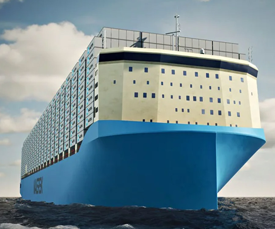 Maersk presentó su nueva clase de portacontenedores impulsados con metanol