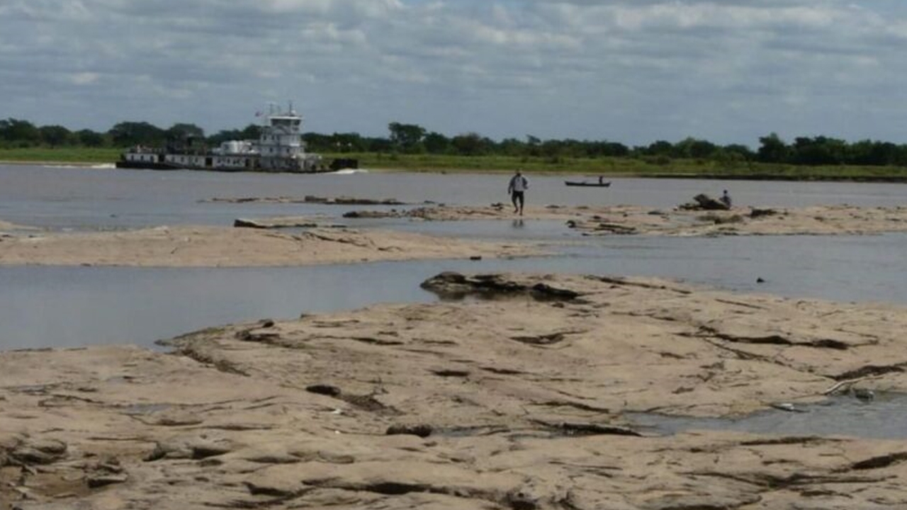 La bajante histórica del río Paraguay ya genera problemas de navegación en varios tramos