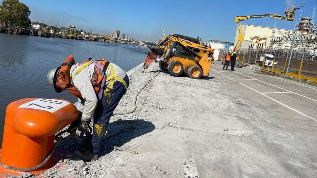 En fotos: avanzan las obras en el Muelle Público del Puerto de Dock Sud