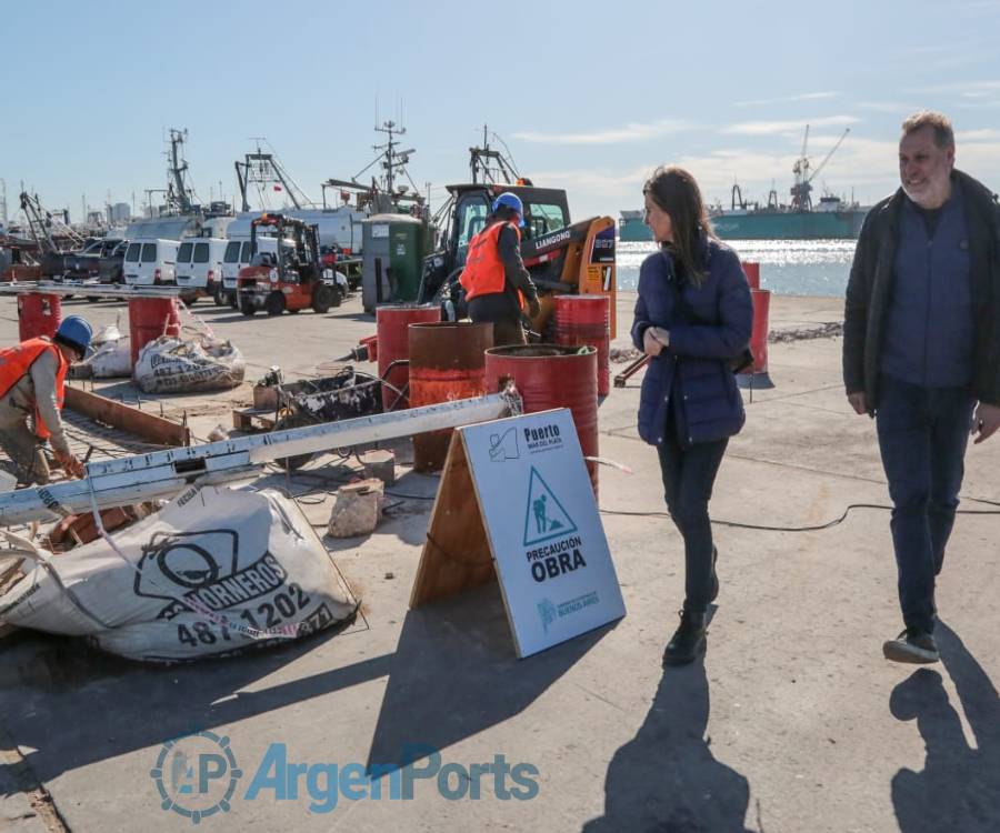 Mar del Plata: Raverta y Felizia recorrieron los avances en las obras del puerto