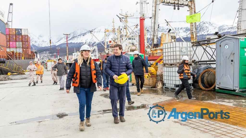 El gobernador Melella anunció que la ampliación del puerto de Ushuaia llegará a los 24 metros