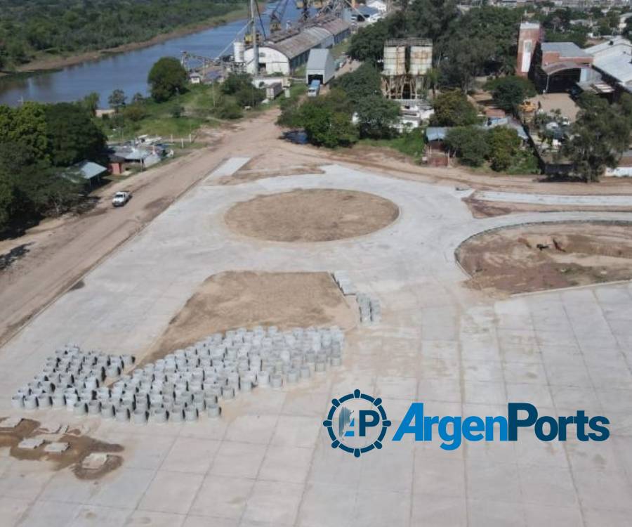 Etapa final de las obras en el acceso al puerto de Barranqueras