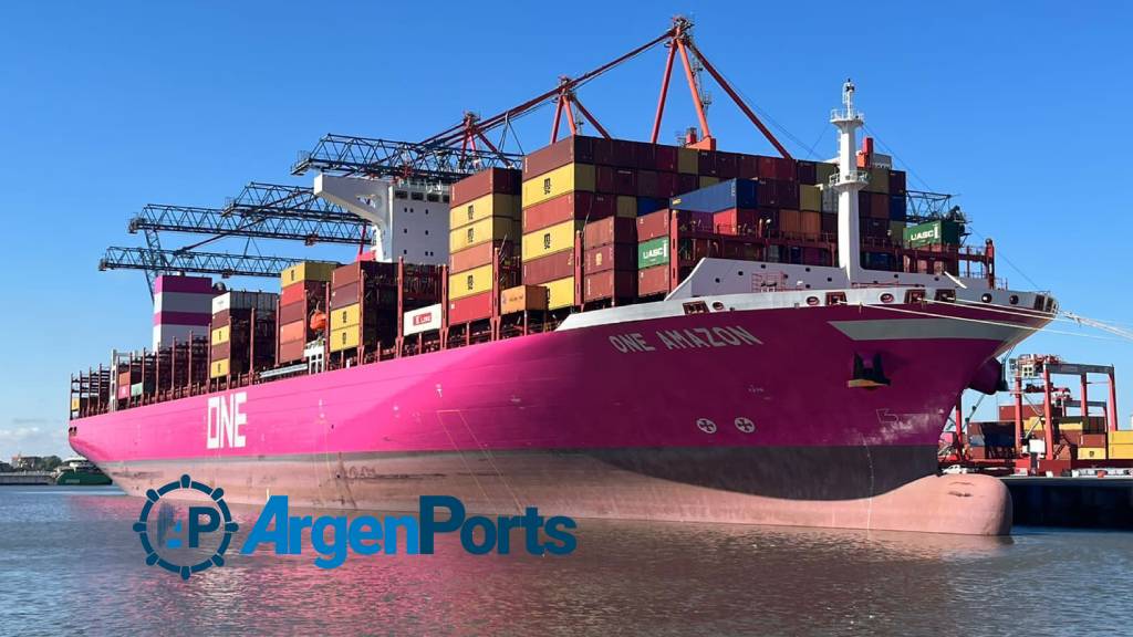 Llegó al puerto de Dock Sud el Amazon ONE, un gigante que emplea combustible más limpio