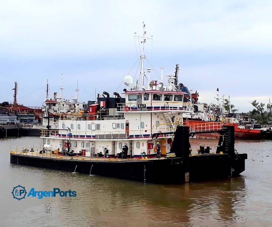 Importante transformación del remolcador fluvial RAP en el Astillero Puerto Martins