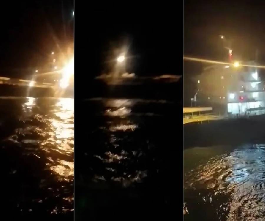 Quequén: no evidencia riesgo de naufragio el buque que embistió la Escollera Norte
