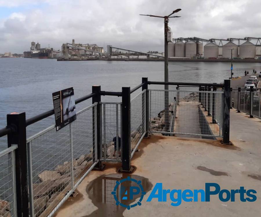 En fotos: puerto Quequén sigue mejorando el Mirador Terraza Norte