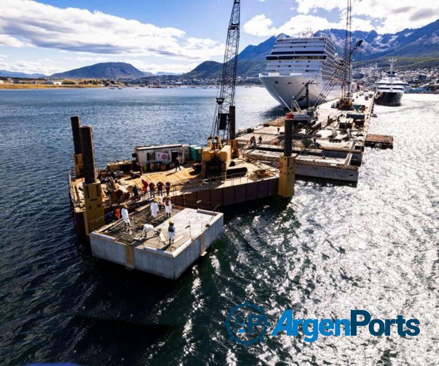 La obra de ampliación del puerto de Ushuaia ingresó en su etapa final