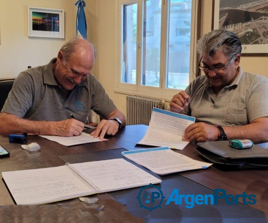 Puerto Quequén firmó el contrato de inicio de dos viviendas y un local para el hospital