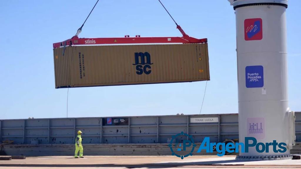 Puerto Posadas: ya partió el segundo envío de contenedores rumbo a Rosario