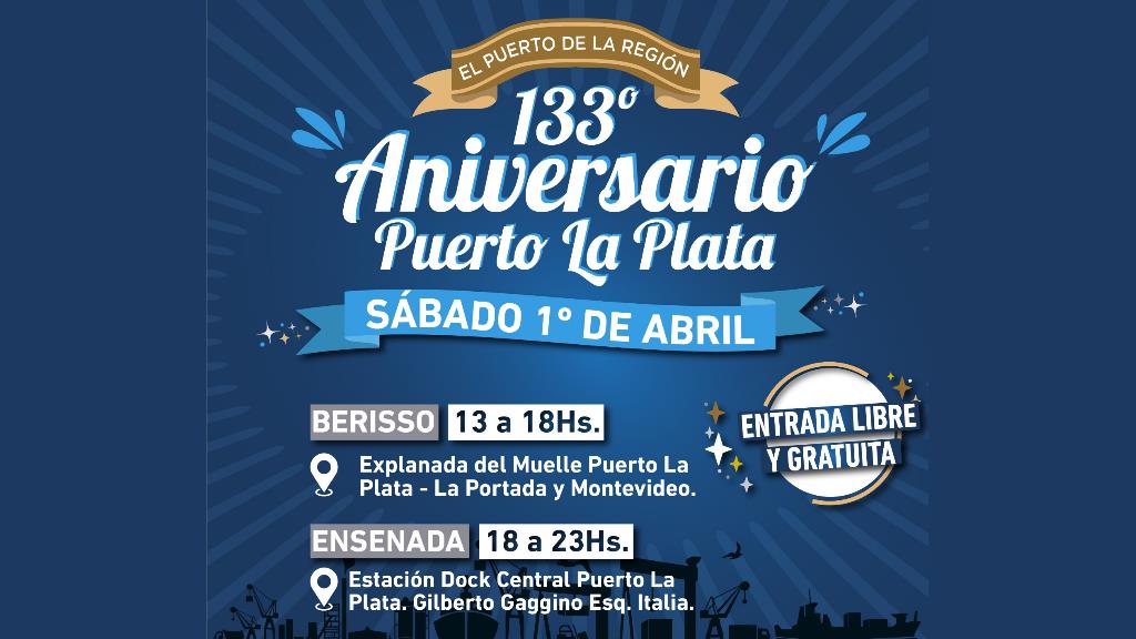 El Puerto La Plata celebra sus 133 años junto a la comunidad