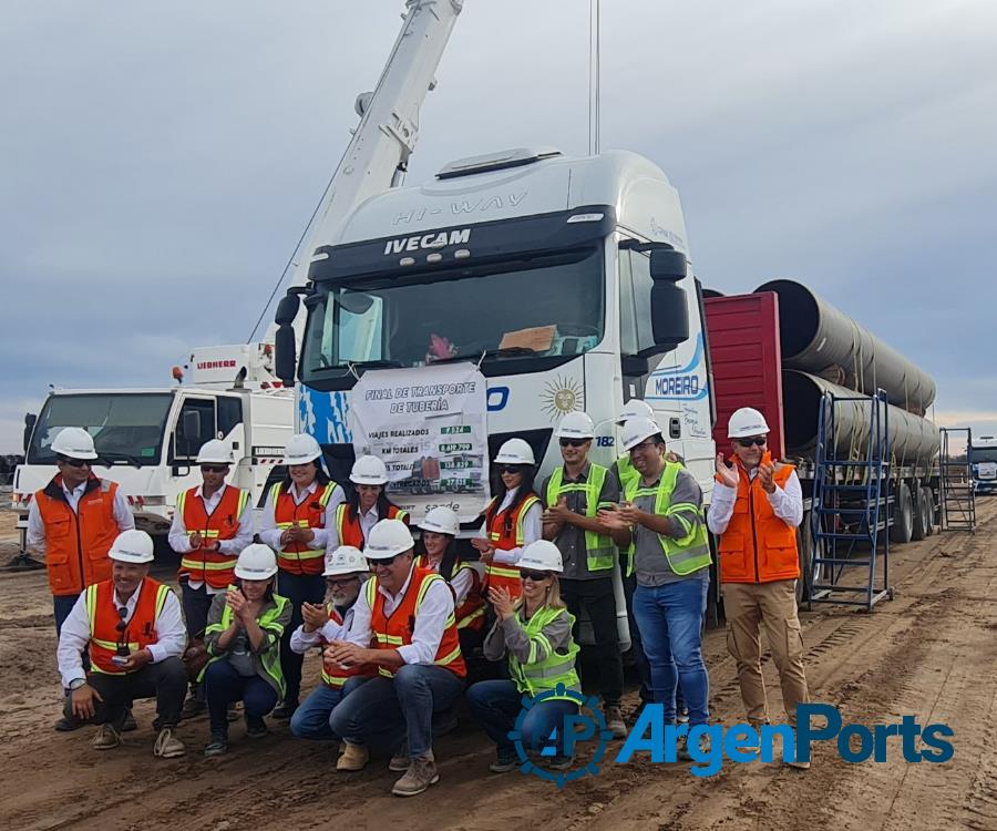 Gasoducto Néstor Kirchner: llegaron los últimos caños a la provincia de La Pampa