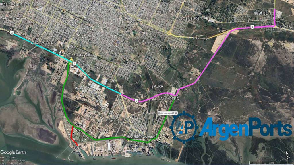 El puerto de Bahía Blanca avanza para mejorar su red de accesos viales