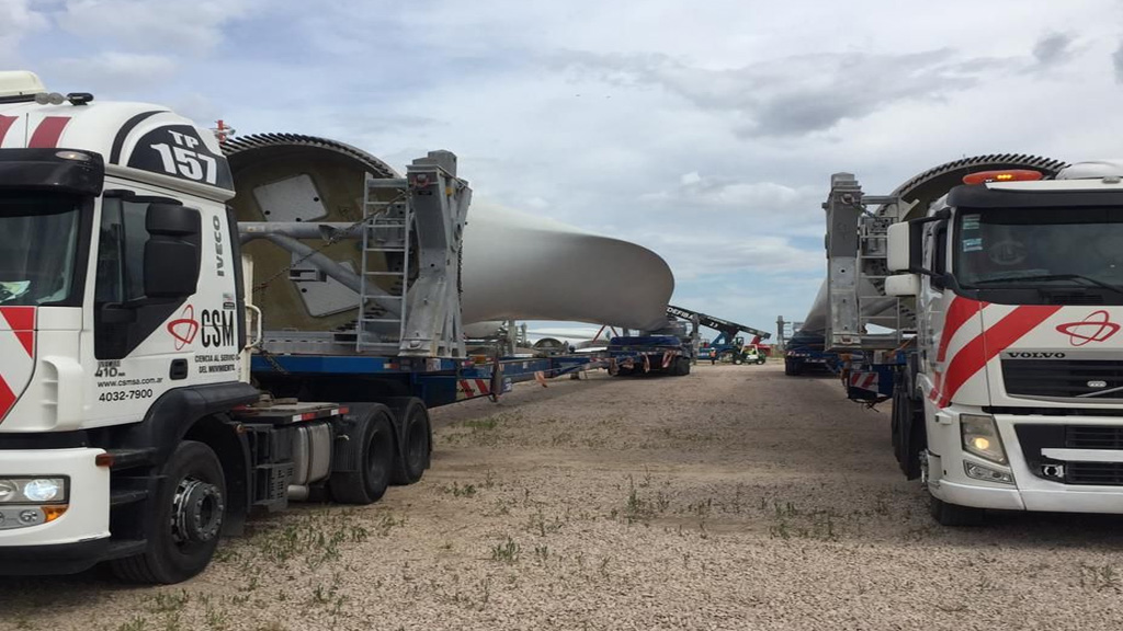 Retiro de grandes equipos eólicos en la zona franca Bahía Blanca – Coronel Rosales