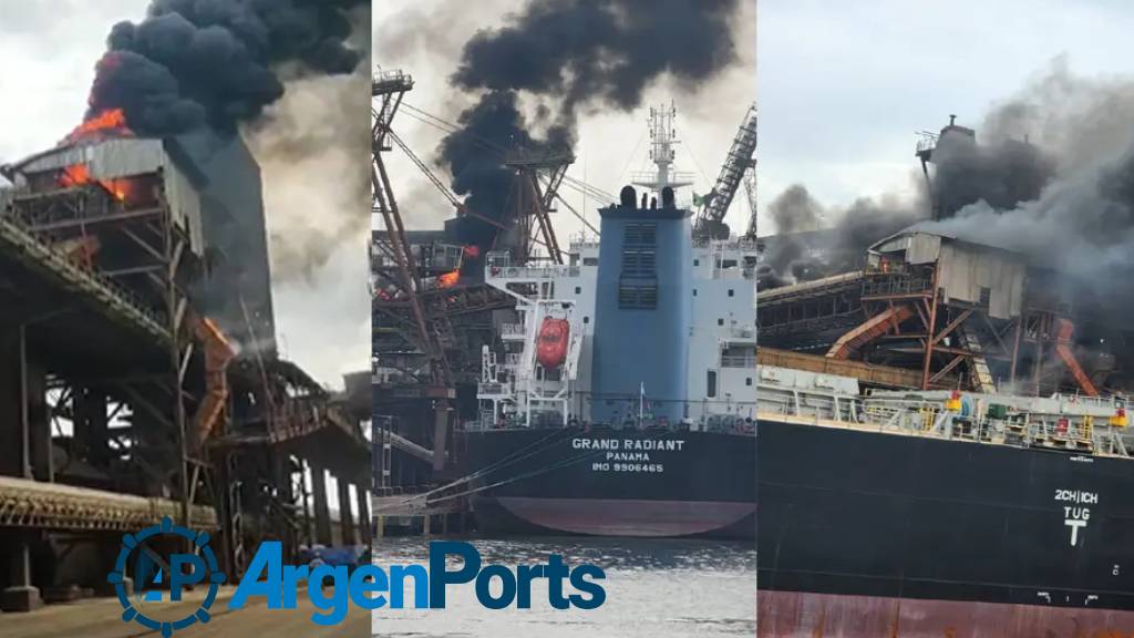 Un incendio interrumpe las operaciones portuarias en tres terminales de Paranaguá