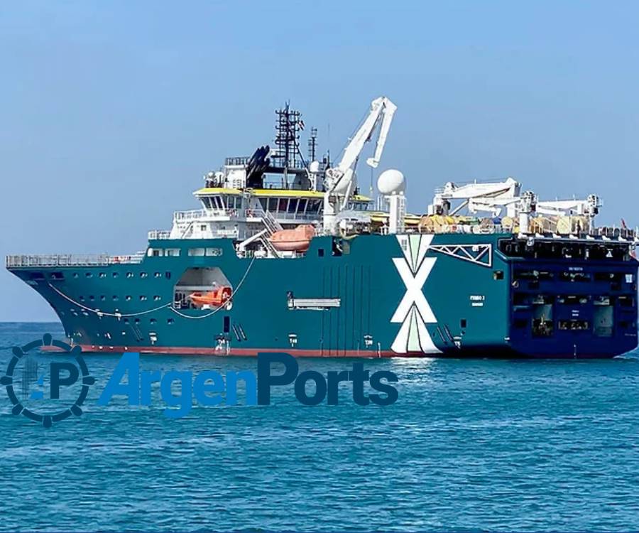 Llegó a Mar del Plata un nuevo buque encargado de la prospección sísmica