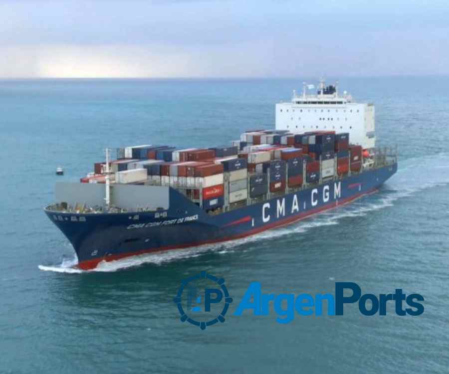 El puerto de Mar del Plata amplía su transporte de cargas con escalas de la naviera CMA CGM