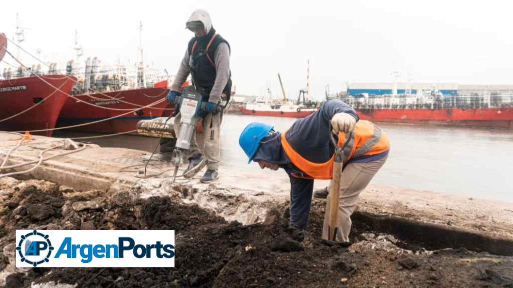 Avanza la reparación de más de 280 metros de frente de muelle en Mar del Plata
