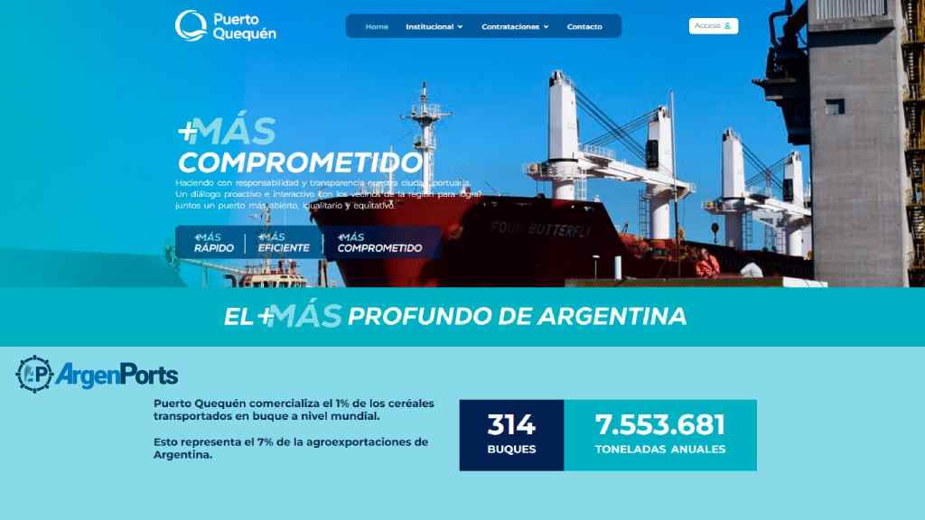 Puerto Quequén presentó su nuevo sitio web oficial