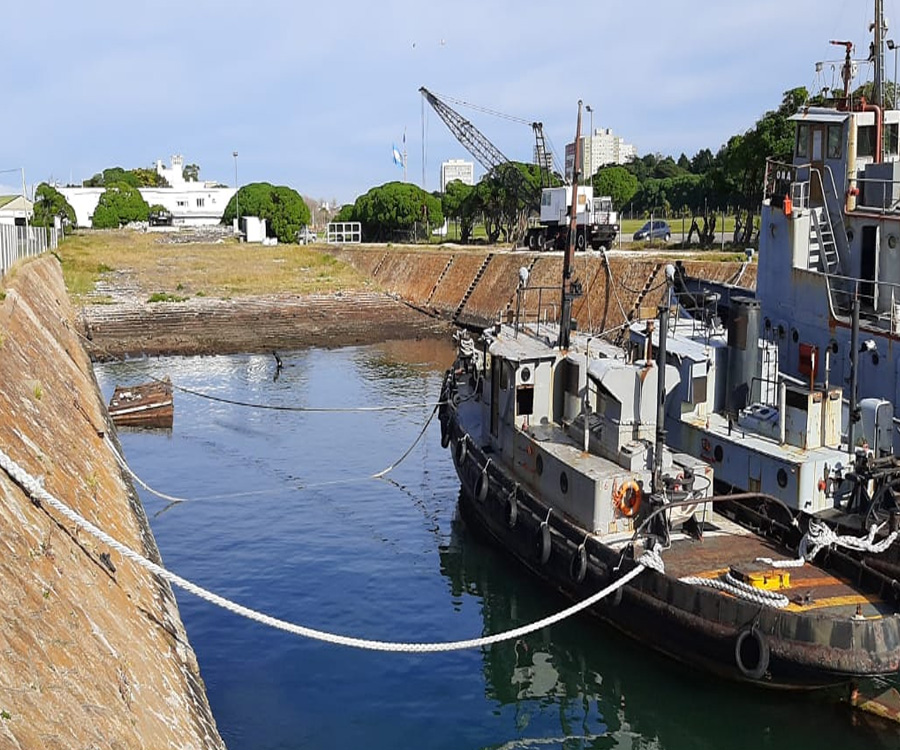 Aporte técnico de tres astilleros para adecuar el varadero de la Base Naval Mar del Plata