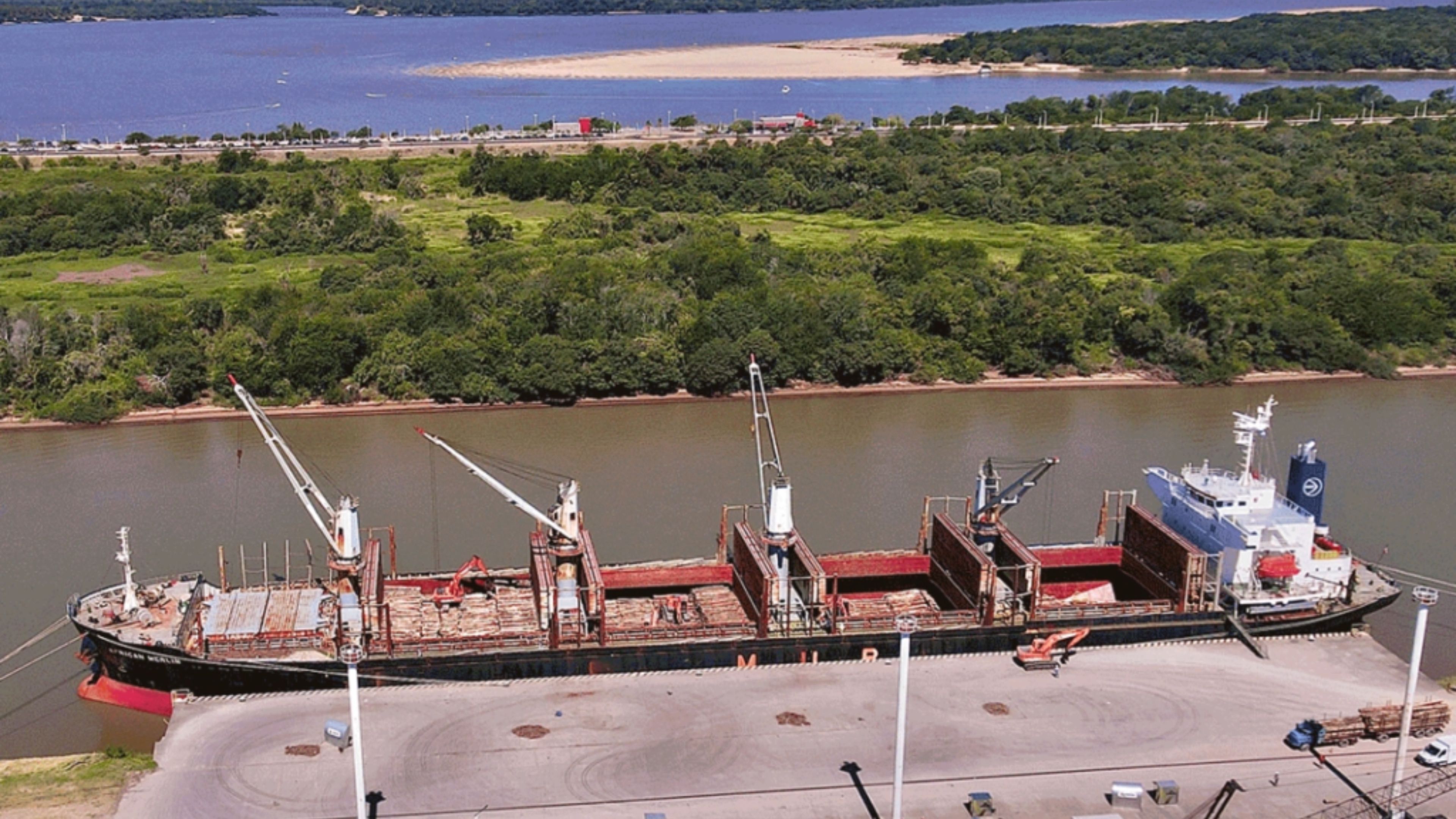 El puerto de Concepción del Uruguay, clave en el comercio forestal hacia Asia