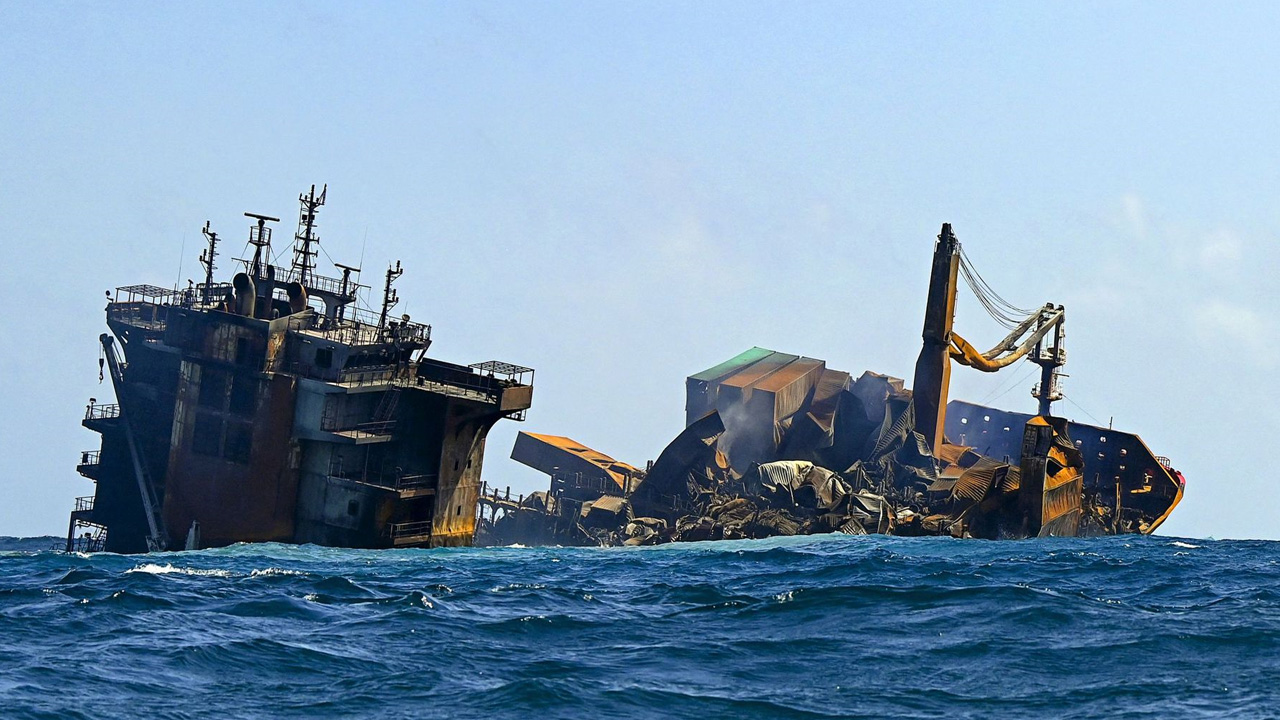 Video: mirá los últimos minutos del buque que produjo una catástrofe ambiental en el Indico