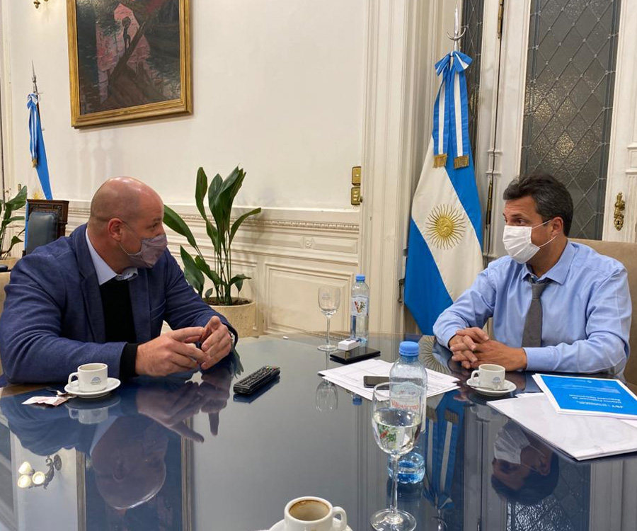 Sergio Massa y Leonardo Salom analizaron mejoras en los puertos argentinos