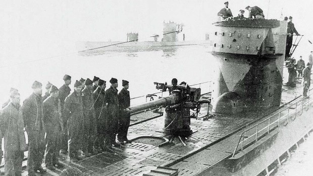 Submarino alemÃ¡n durante la Segunda Guerra Mundial.